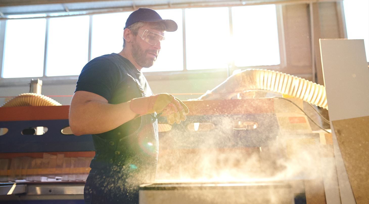 St�v fra tr�industrien